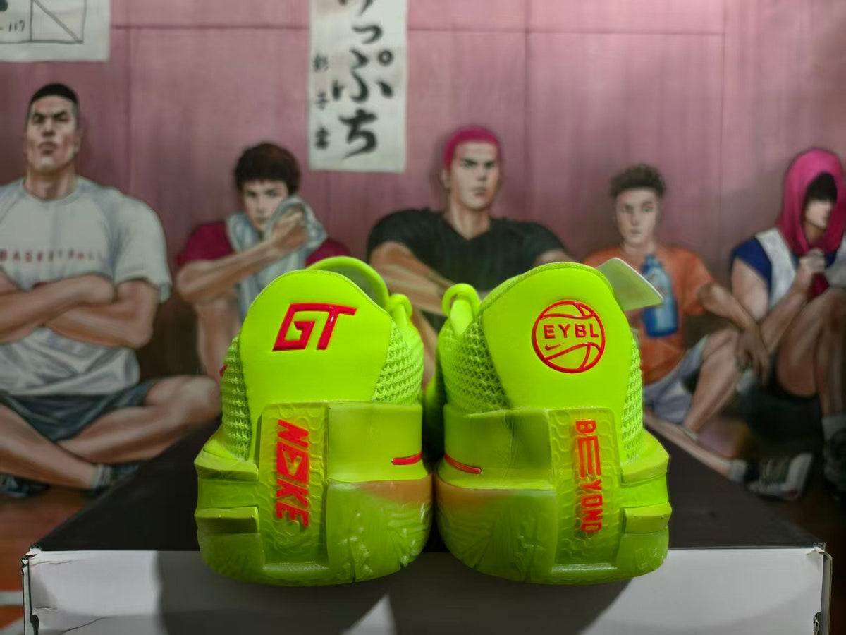 Nike GT Basketball Shoes in Volt Green and Red