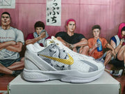 Nike Zoom Basketball Sneakers White and Gold