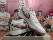 Nike Basketball Low-Top Sneakers White and Blue