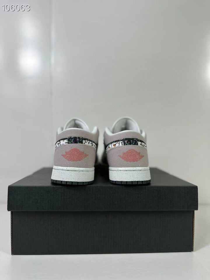 Jordan Air Jordan 1 Low SE GS Pink Floral Sneakers FJ3445-001