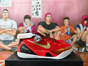 Nike Kobe 9 Low Basketball Shoes in Red and Gold