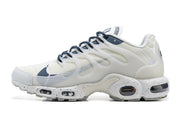 Nike Air Max Plus White and Navy Sneakers
