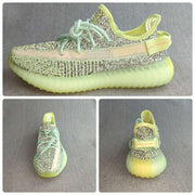 Yeezy 350 V2 Sneakers Green Black Knit