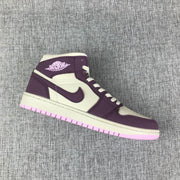 Jordan Air 1 Mid Purple White Pink Sneakers 555112-500