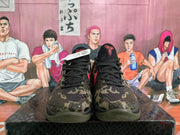 Nike Camo Basketball Sneakers Black Olive Red