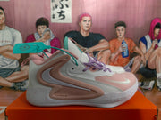Nike Basketball Shoes in White, Pink, and Purple