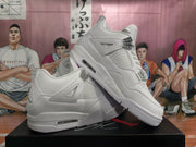 Jordan 4 White Silver High-Top Sneakers