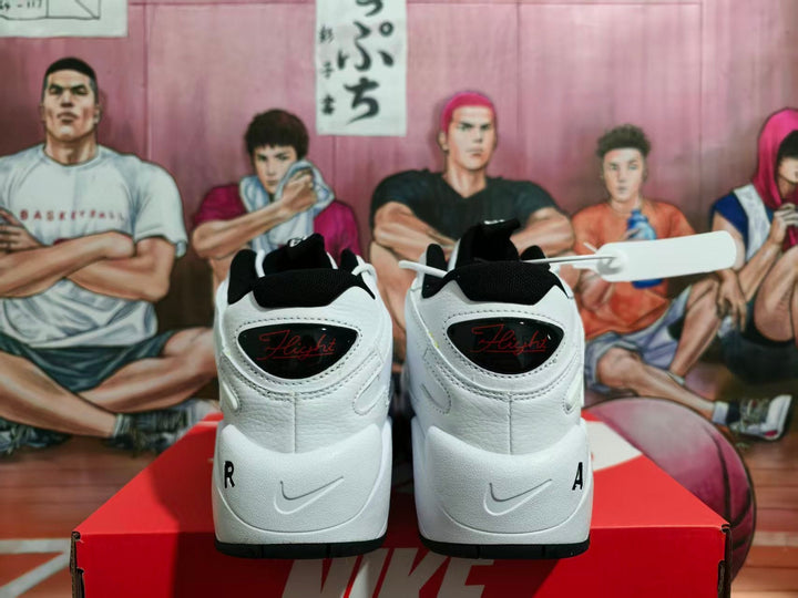 Nike Air Basketball Sneakers White Black Red