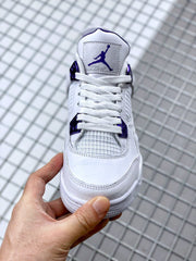 Air Jordan 4 Court Purple White Sneakers