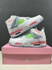 Air Jordan 4 Retro White Pink Green Sneakers IB7068-100
