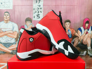Jordan Red and Black High-Top Basketball Sneakers
