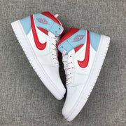 Jordan Air Jordan 1 Mid Ice Blue White Red 555112-104