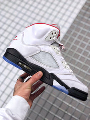 Air Jordan 5 Fire Red White Black Red Sneakers