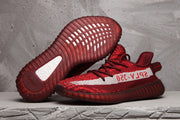 Yeezy 350 V2 Burgundy Zebra Sneakers