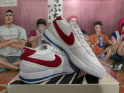 Nike Low-Top Sneakers White Red and Blue
