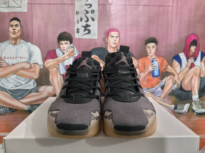 Brown Camouflage Basketball Sneakers