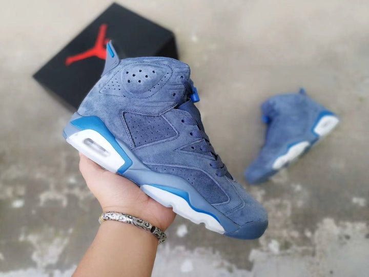 Jordan 6 Black Obsidian Blue Sneakers 384664-400