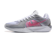 Nike FQ2174-100 Basketball Shoes, White and Grey with Pink