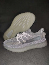 Yeezy 350 V2 Silver Gray Knit Sneakers