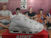 Nike Air More Uptempo White Deep Blue Sneakers