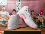 Jordan Jumpman 12 High-Top Sneakers White Pink