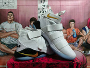 Nike LeBron Soldier 12 Basketball Shoes White Gold