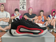Jordan Black Red Basketball Sneakers