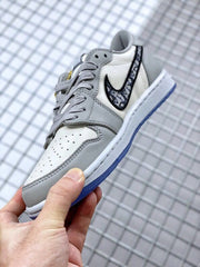 Dior x Air Jordan 1 Low Grey White Blue CN8608-002