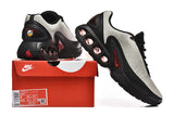 Nike Air Max DN Sneakers in Light Gray, Black and Red