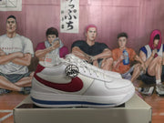 Nike White and Red Low-Top Sneakers