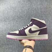 Jordan Air 1 Mid Purple White Pink Sneakers 555112-500