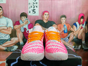 Nike Basketball Sneakers White Pink Orange
