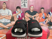 Nike Black and White Slides