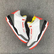 Jordan 3 White Red Yellow Black Sneakers