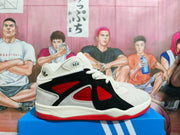adidas Black White Red Basketball Sneakers
