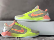 Nike Kobe 5 Basketball Shoes in Volt and Coral