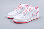 Jordan 1 Low Women's White Pink Red Sneakers