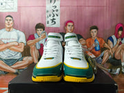Nike White Green Basketball Sneakers