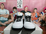 Nike White Black Gold Basketball Sneakers