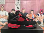 Jordan 4 Black and Red Basketball Sneakers