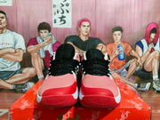 Nike Pink Black White Basketball Sneakers