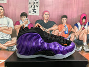 Electric Purple High-Top Sneakers with Black Accents