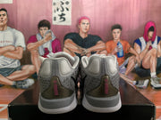 Nike Gray and Pink Basketball Sneakers