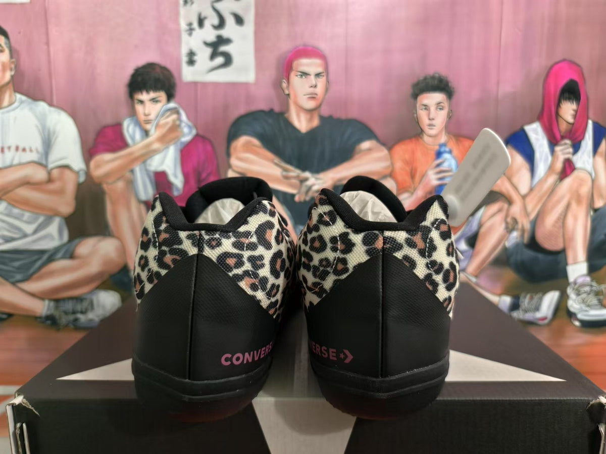 Converse Leopard Print Black Sneakers