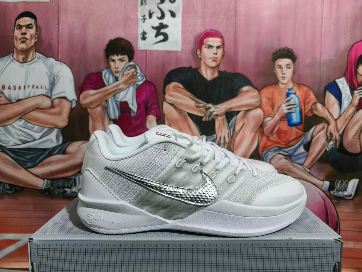 Nike Kobe 8 Basketball Shoes, White Silver