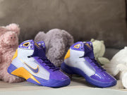 Nike HD2008 Kids Basketball Sneakers Purple Gold