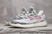 Yeezy 350 V2 Black White Pattern Sneakers
