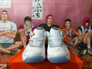 Nike Zoom Basketball Shoes in White and Silver