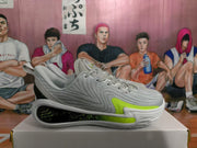 Gray and Green Basketball Sneakers