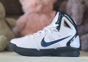 Nike Hyperdunk 2010 Kids Basketball Shoes, White/Navy/Red